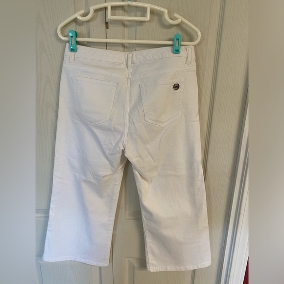 Michael Kors Women's White Denim Capri Jeans - Size 6 Stretch - Picture 4 of 5